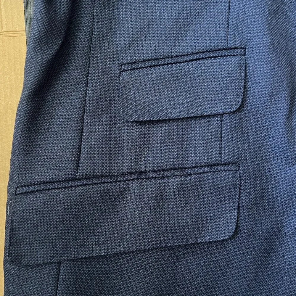 NWT Grateful Dead Sharkskin Blue Dancing Bear Sport Coat. Size 48. NWT - Picture 9 of 10